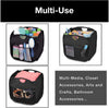 Pop-Up Organizer Cube - Set of 4 - Folds Flat 10.5 x 11 Inch - Black - Smart Design® 10