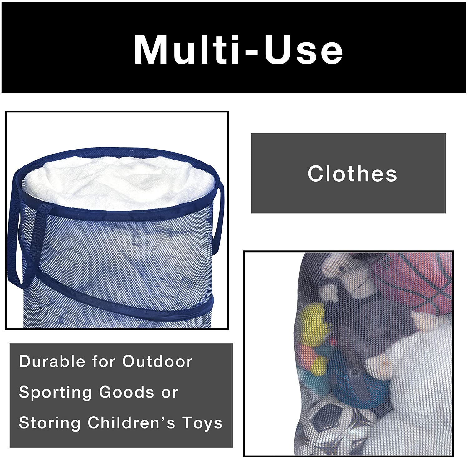Pop Up Spiral Laundry Hamper Bag Mesh - Smart Design® 5