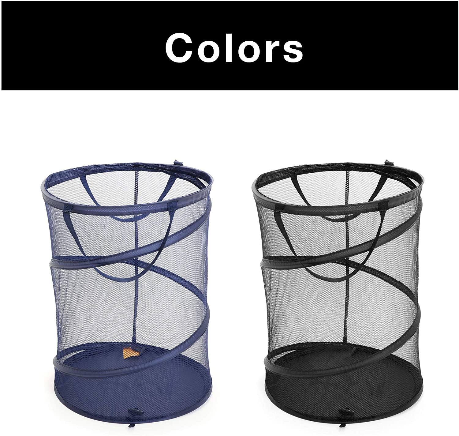 Pop Up Spiral Laundry Hamper Bag Mesh - Smart Design® 12