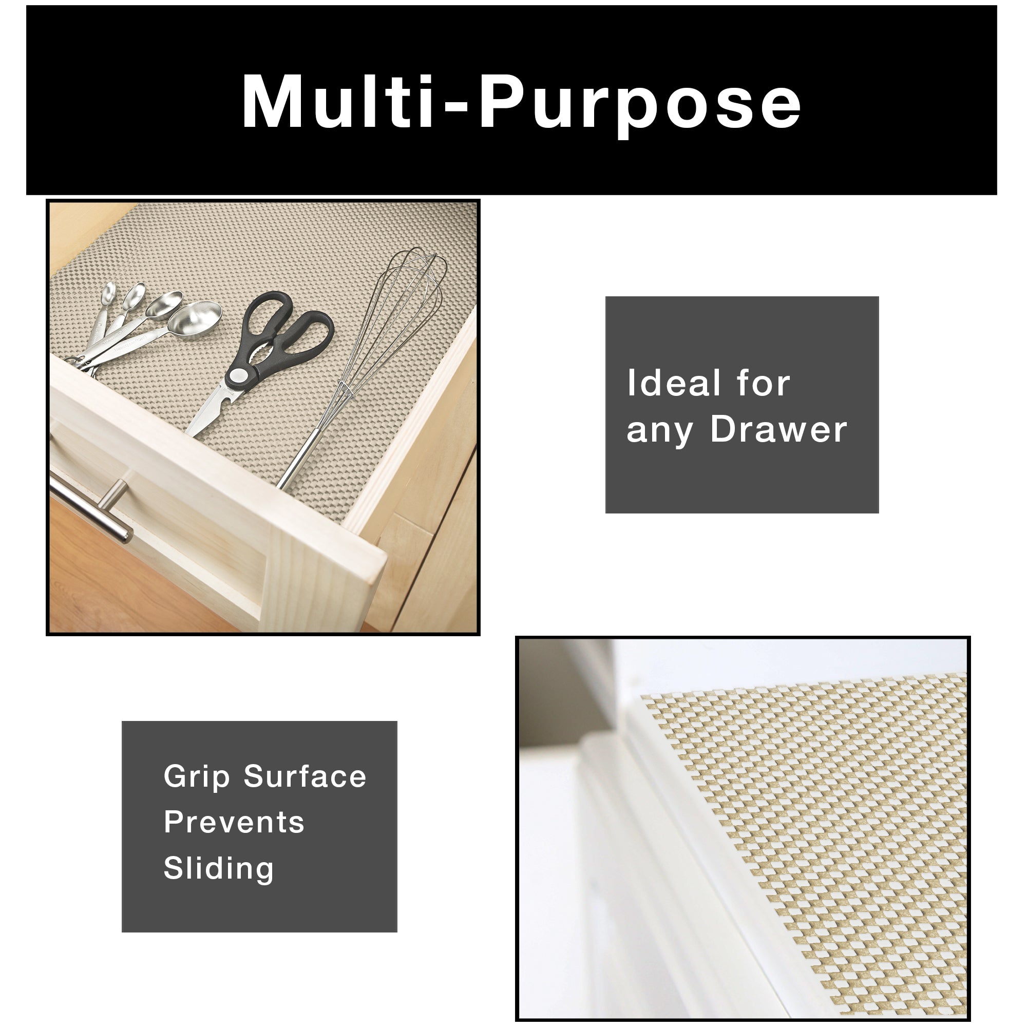 Premium Grip Shelf Liner - 12 Inch x 20 Feet - Smart Design® 23