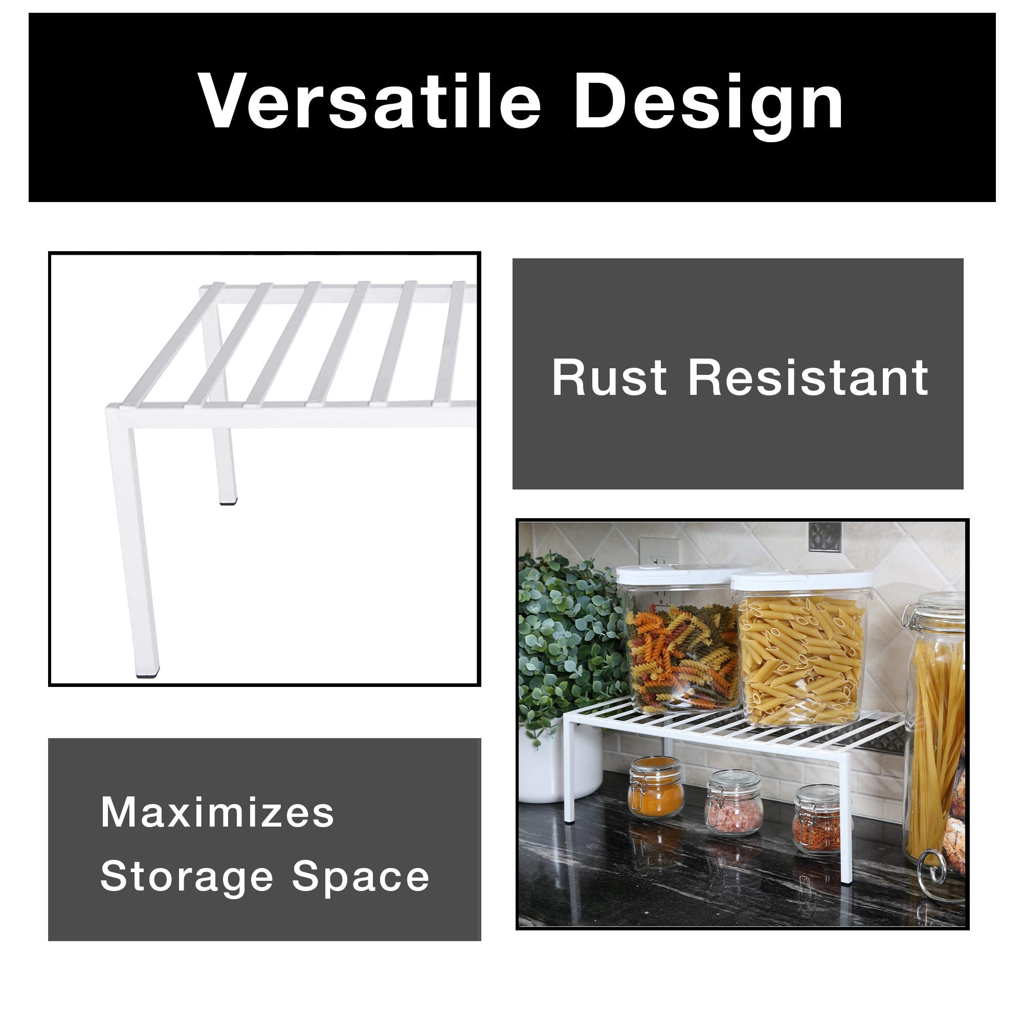 Premium Large Cabinet Storage Shelf Rack - Smart Design® 24