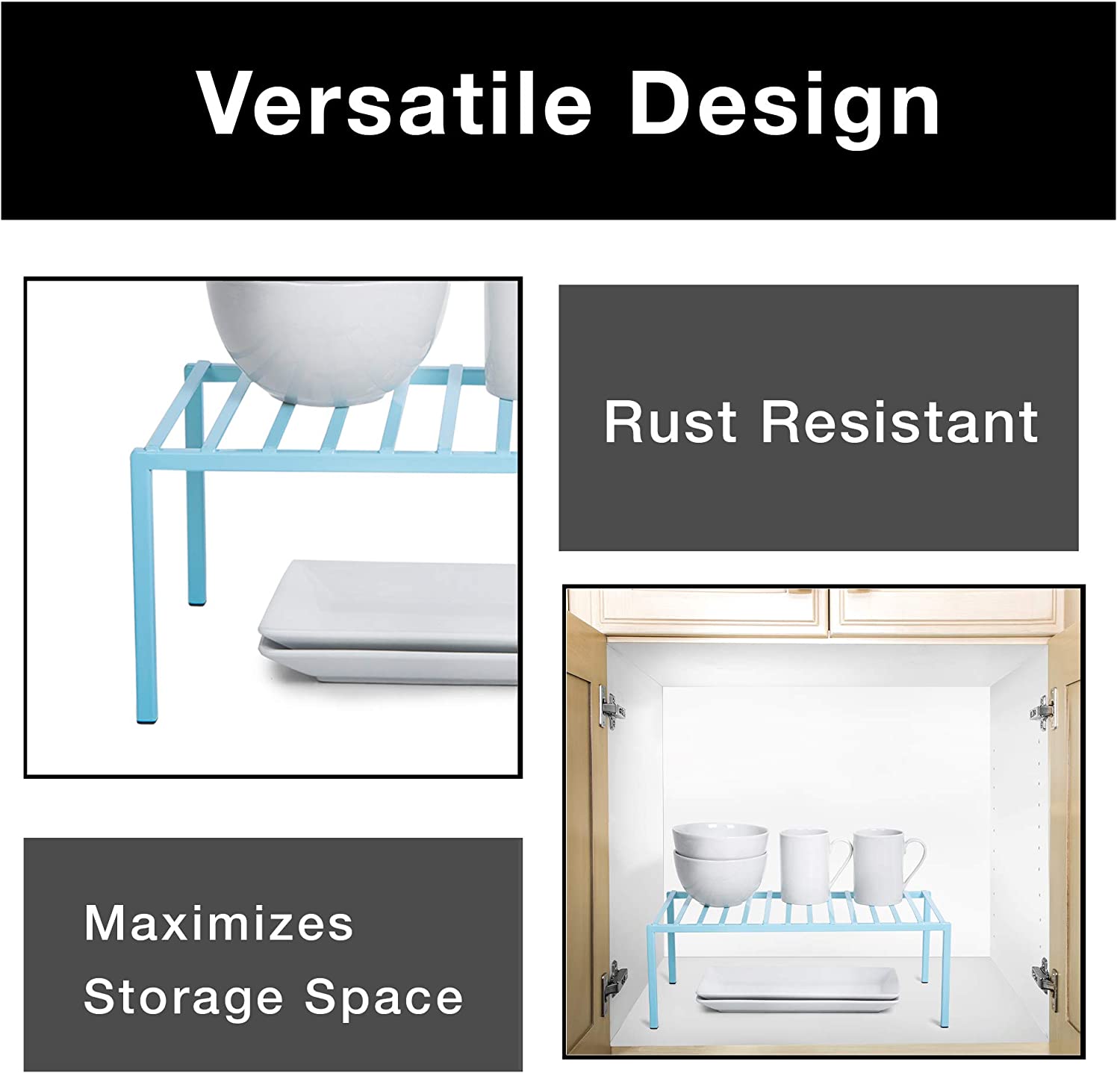 Premium Large Cabinet Storage Shelf Rack - Smart Design® 13