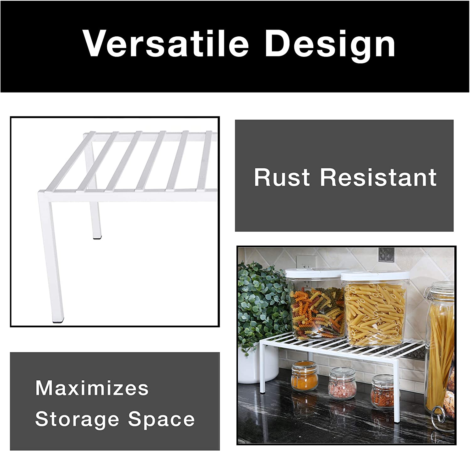 Premium Large Cabinet Storage Shelf Rack - Smart Design® 4
