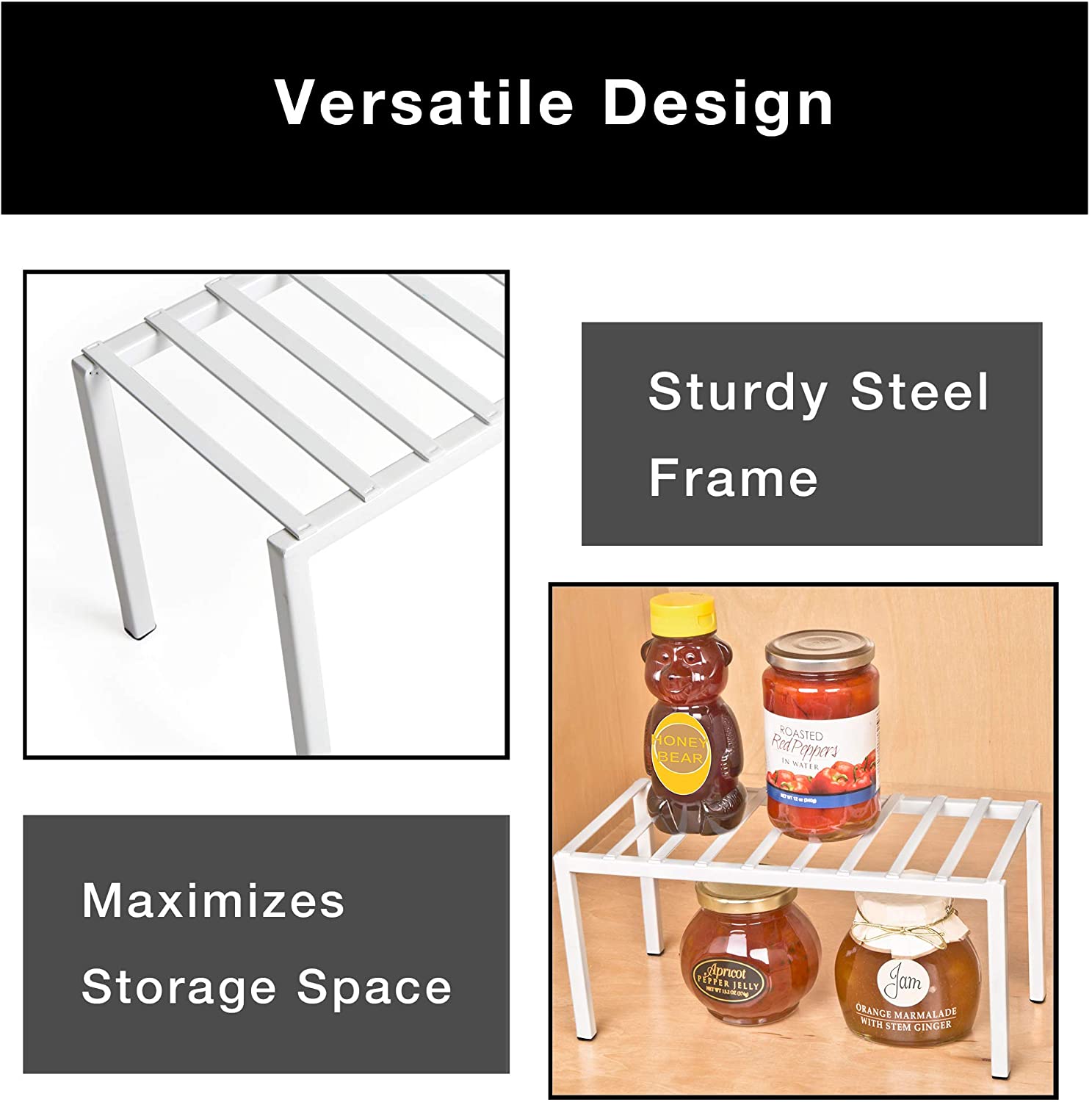 Premium Small Cabinet Storage Shelf Rack - Smart Design® 4