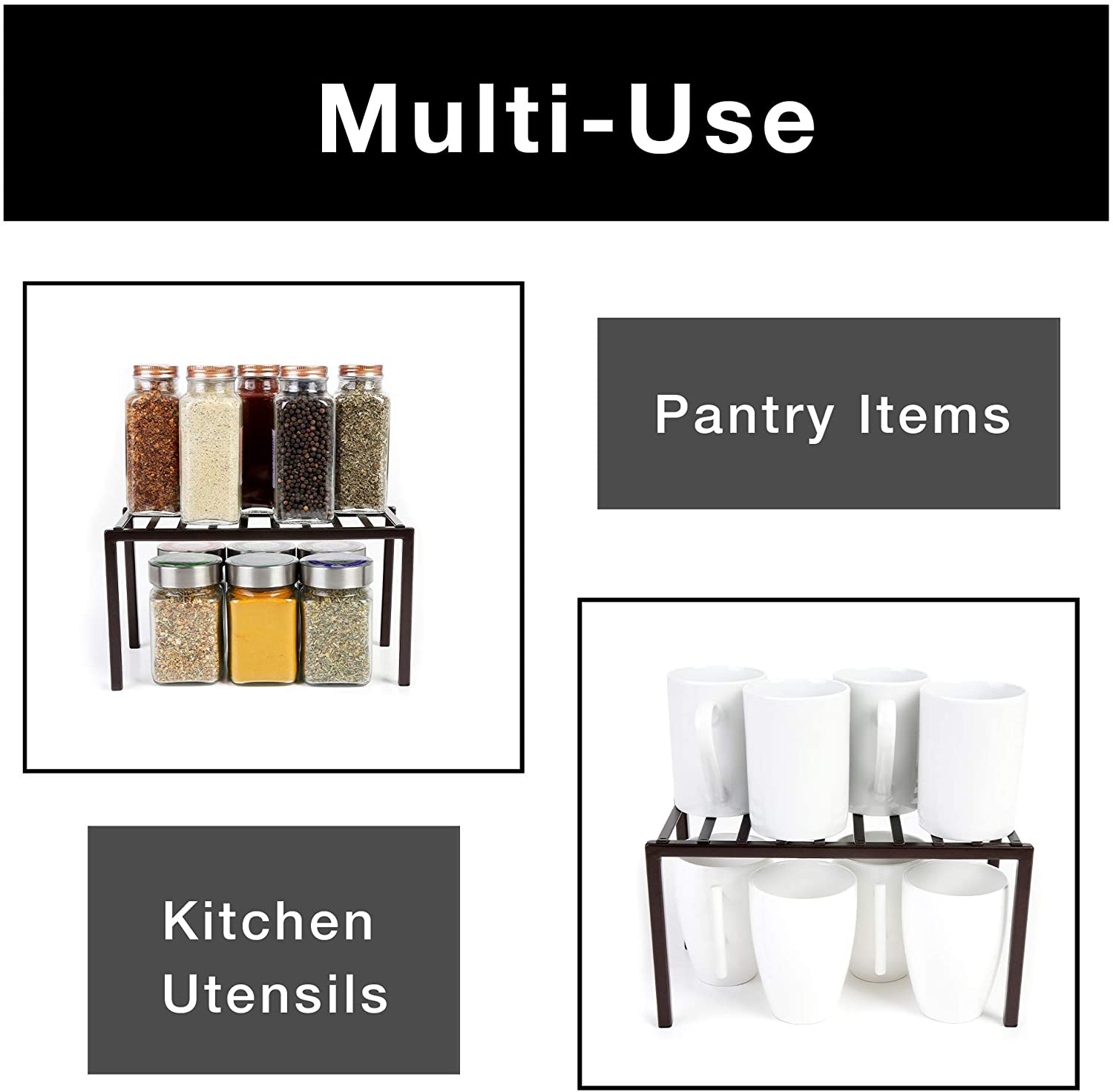 Premium Small Cabinet Storage Shelf Rack - Smart Design® 35