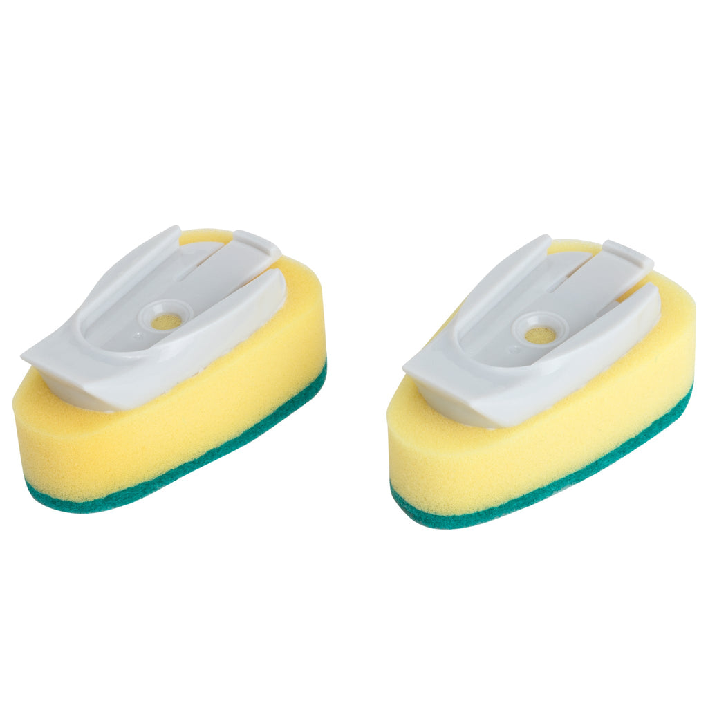 Replacement Non-Scratch Sponge Head with Built-In Scraper for Soap  Dispensing Dish Sponge- Set of 2