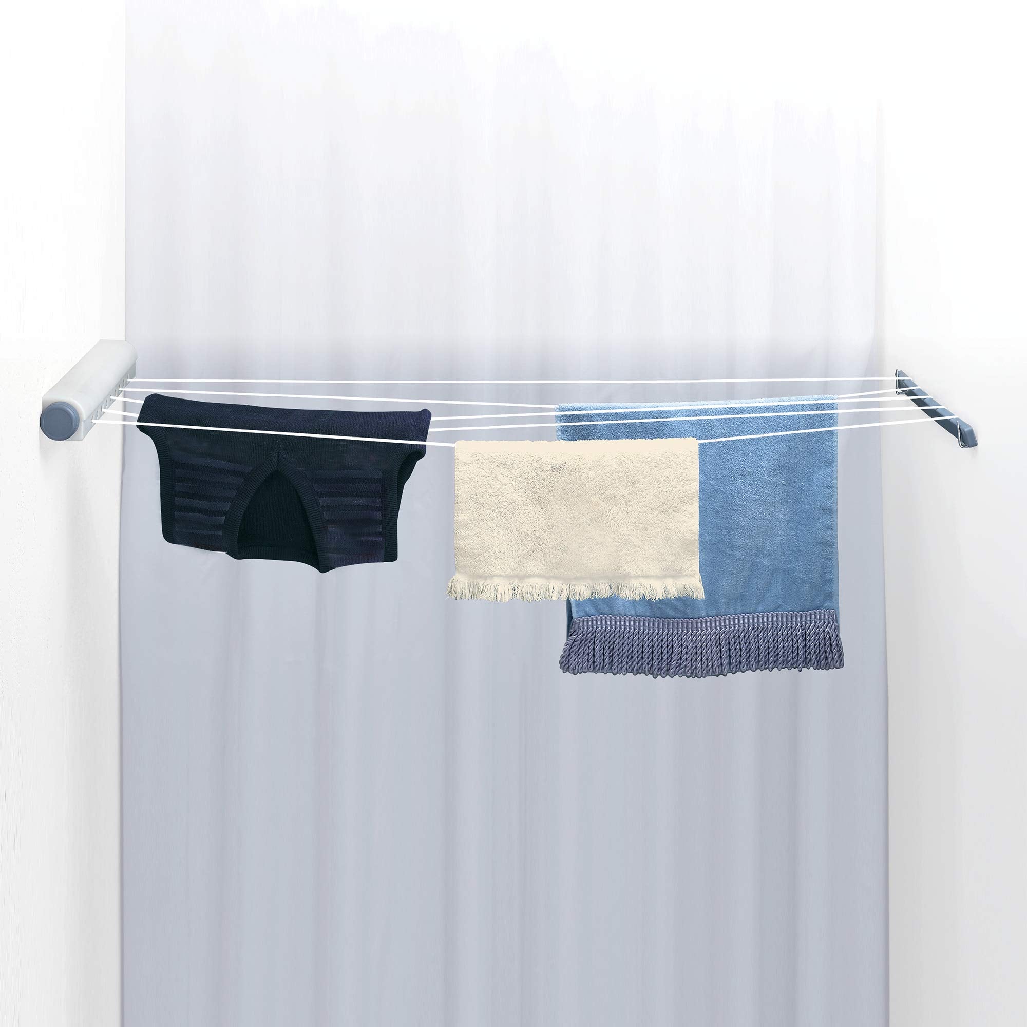 Retractable Clothesline: Air dry your laundry easily and