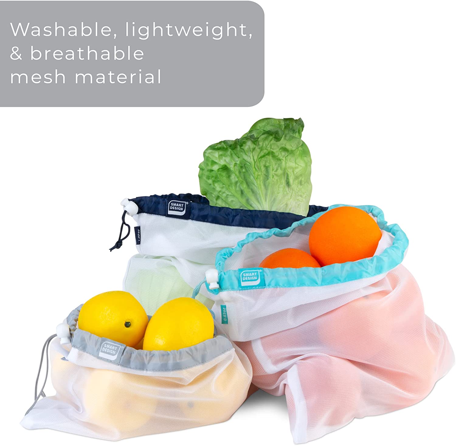 Reusable Mesh Produce Bags - Smart Design® 4