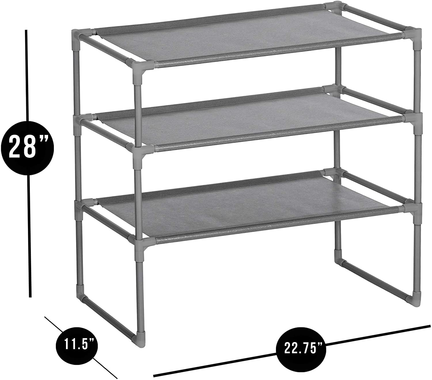 Shoe Rack Shelf with Laminated Liner - Smart Design® 11