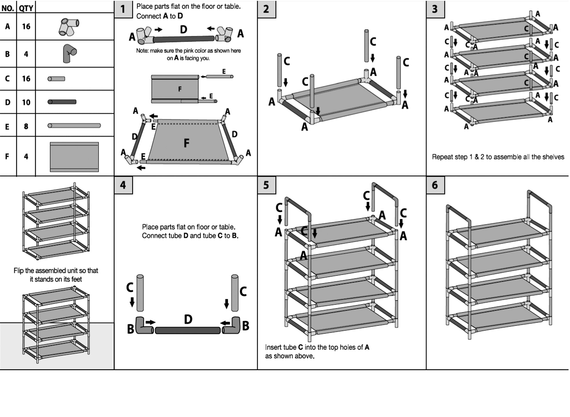 Shoe Rack Shelf with Laminated Liner - Smart Design® 20