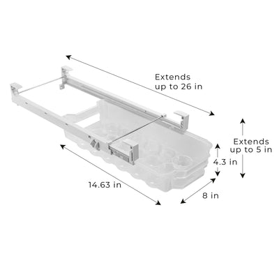 Sliding Egg Drawer with Extendable Rails - Holds 18 Eggs - Smart Design® 3