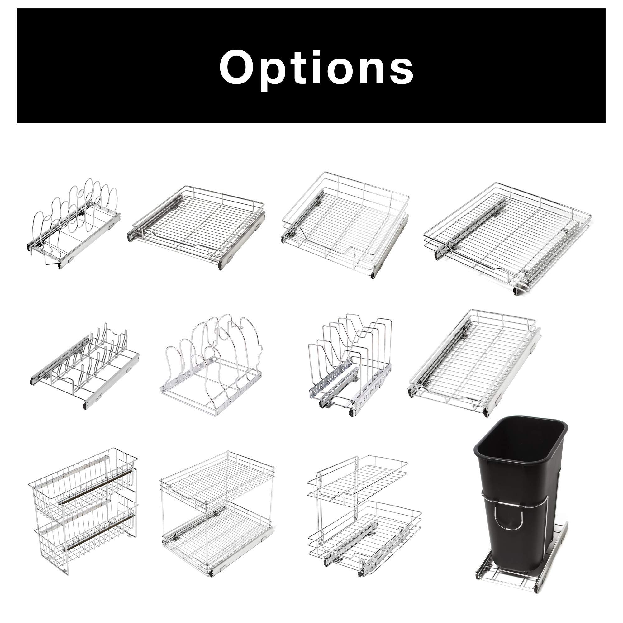 Sliding Pull Out Metal Cabinet Shelf - Multiple Sizes - Smart Design® 13
