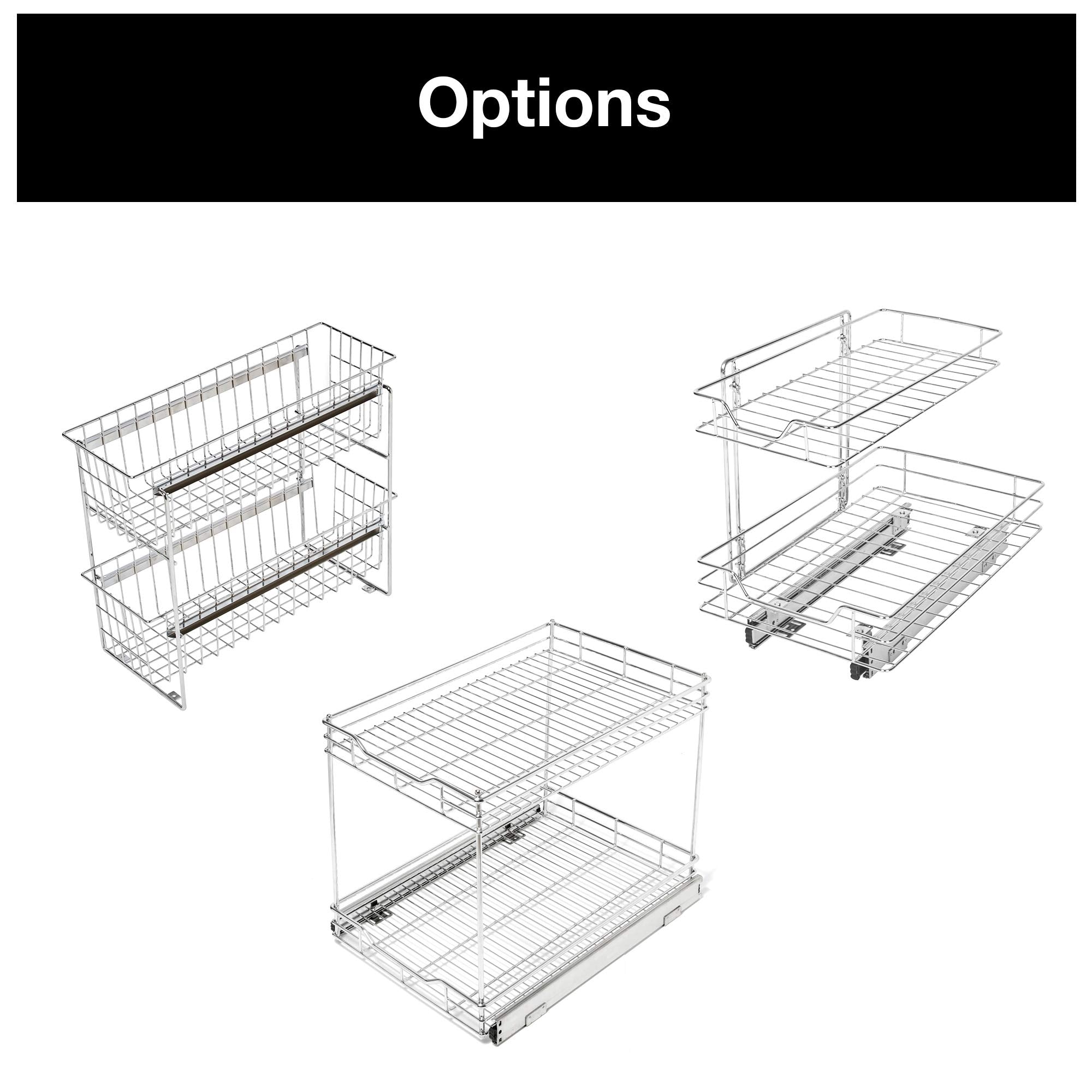 Sliding Pull Out Metal Cabinet Shelf - Multiple Sizes - Smart Design® 20