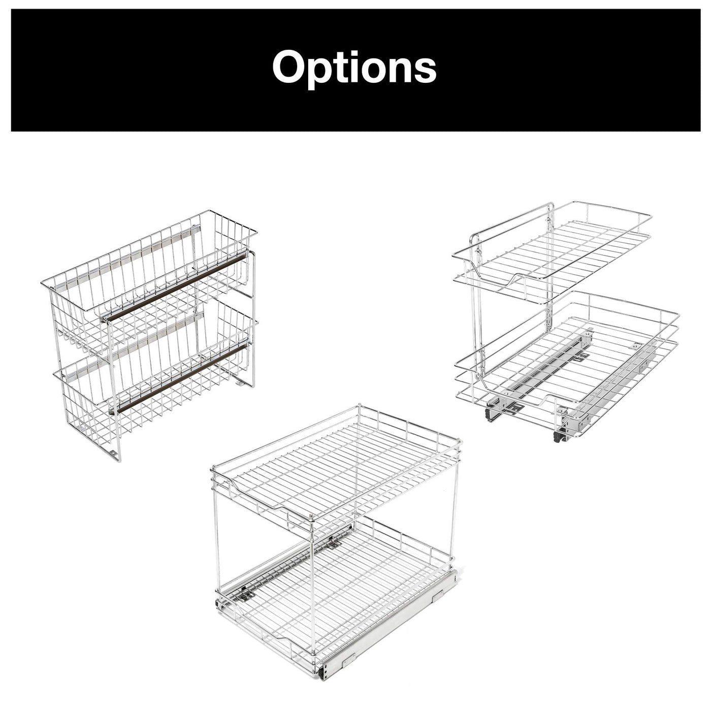 Sliding Pull Out Metal Cabinet Shelf - Multiple Sizes - Smart Design® 20