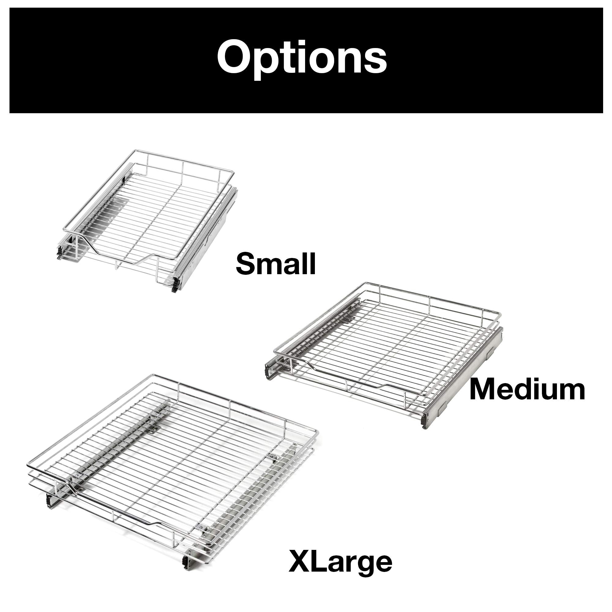 Sliding Pull Out Metal Cabinet Shelf - Multiple Sizes - Smart Design® 27
