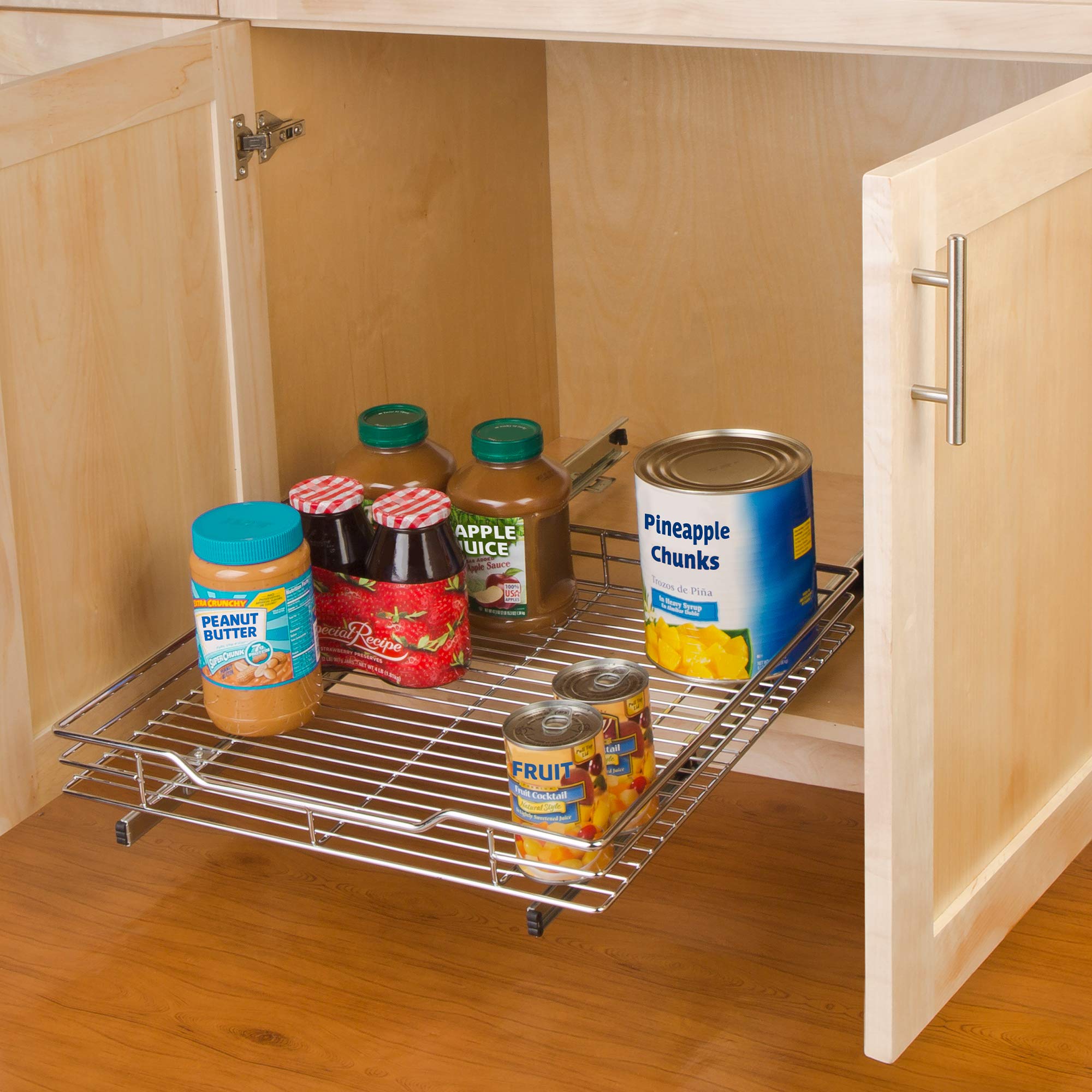 Smart Design | Roll Out Shelf Cabinet Organizer Small