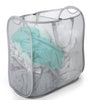 Slim Pop-Up Laundry Hamper with Center Divider & Portable Handles - Smart Design® 1