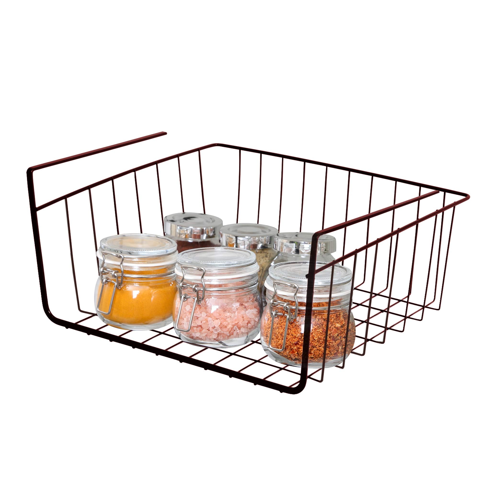 Smart Design Undershelf Storage Basket - Small - 12 x 5.5 inch - White