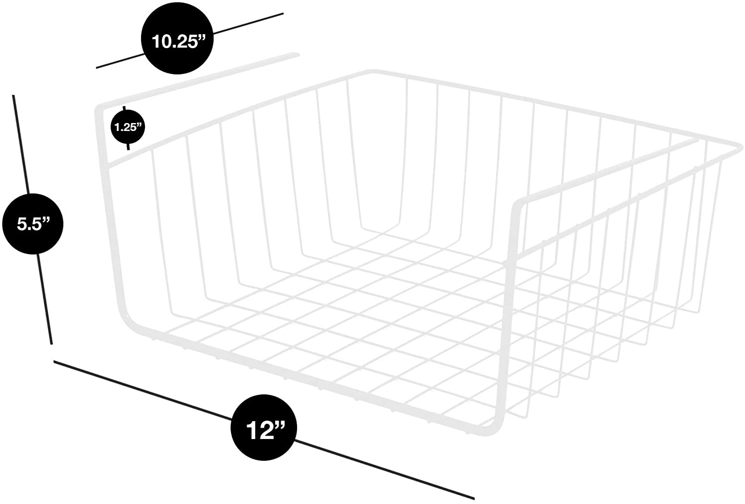 Small Undershelf Storage Basket - Smart Design® 53