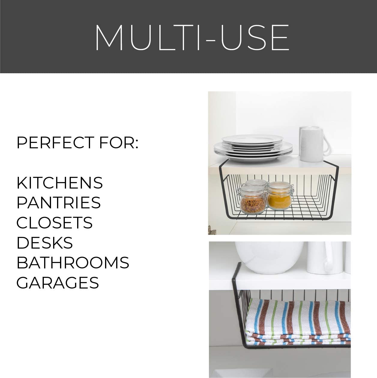 Small Undershelf Storage Basket - Smart Design® 27