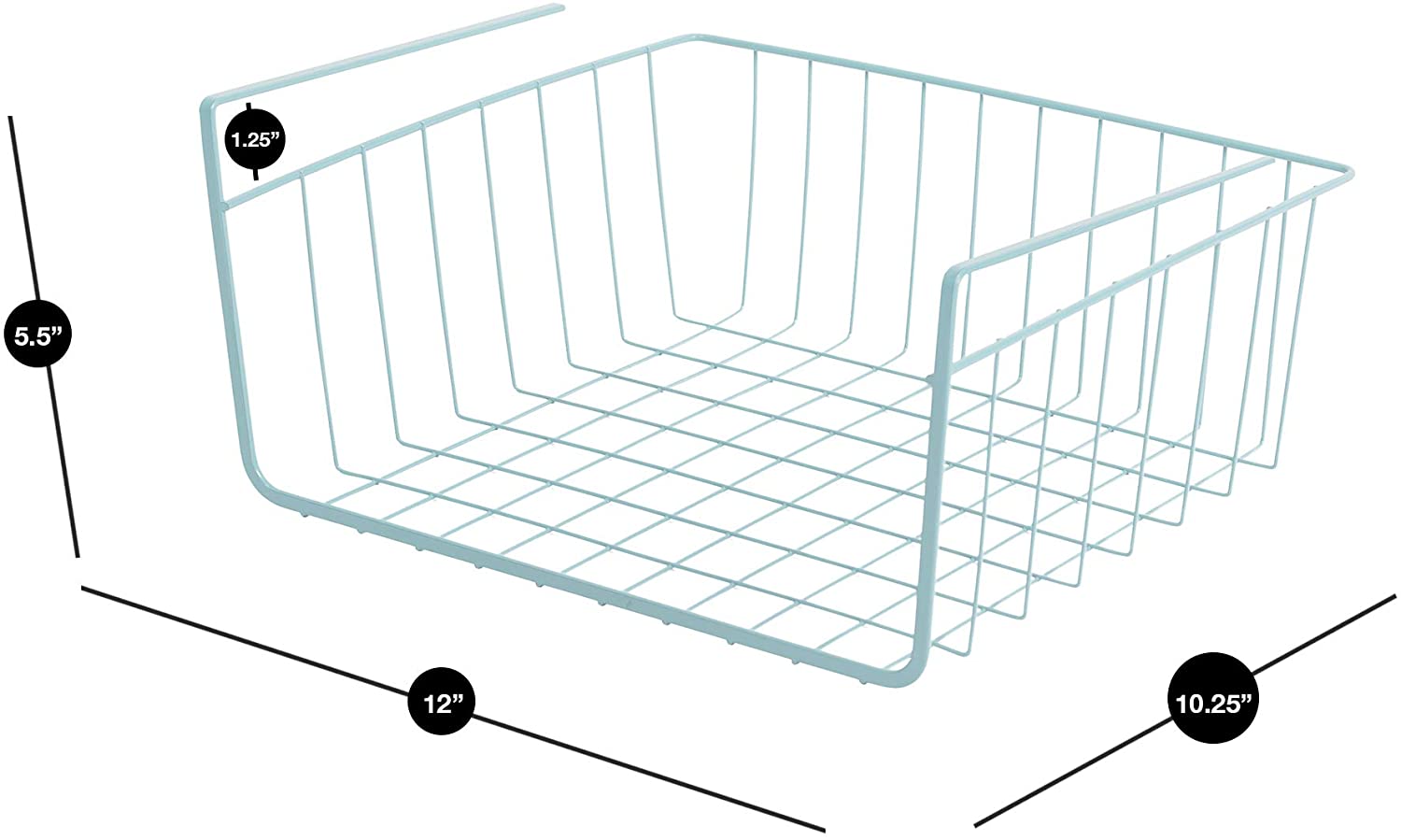 Smart Design Undershelf Storage Basket - Small - 12 x 5.5 inch