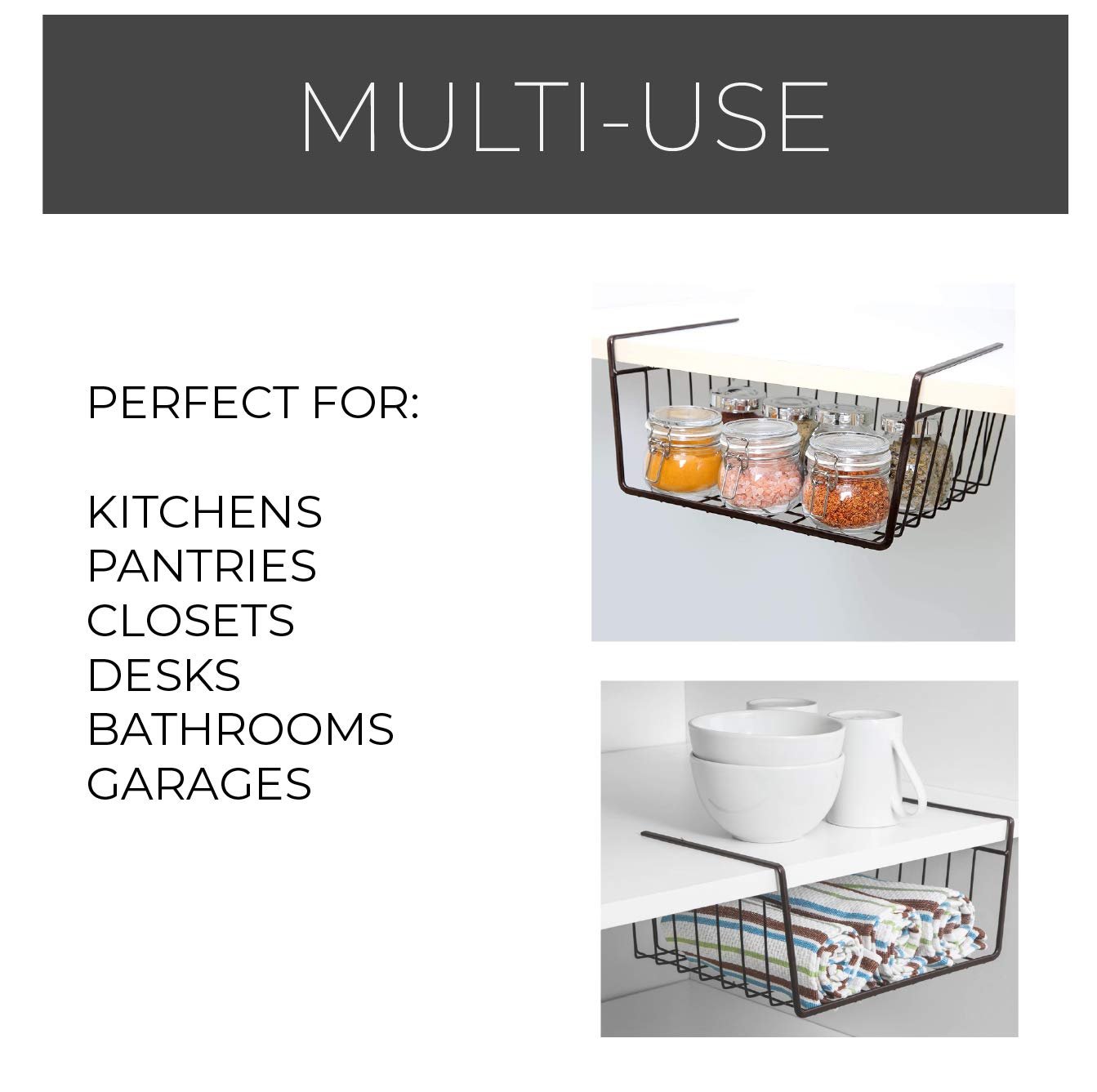 Small Undershelf Storage Basket - Smart Design® 20