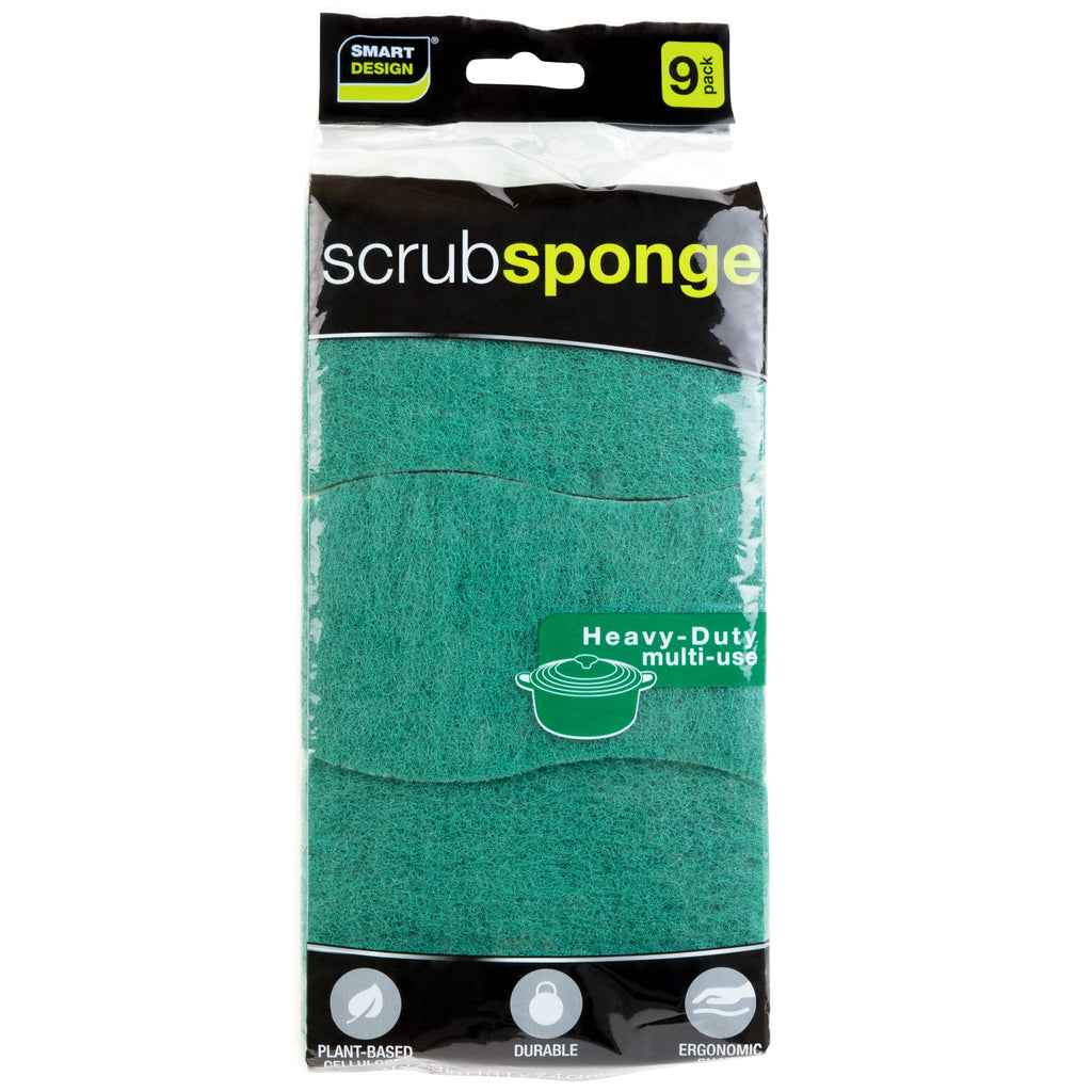 Smart Design Heavy Duty Cellulose Smart Scrub Sponge - Ultra Absorbent ...