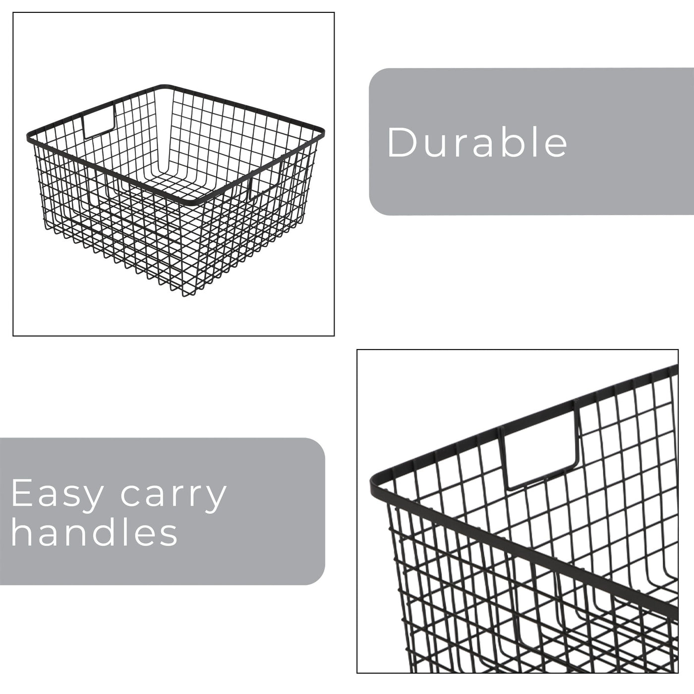 Smart Design Kitchen Nesting Baskets - 12 x 12 - Set of 4 - Smart Design® 4