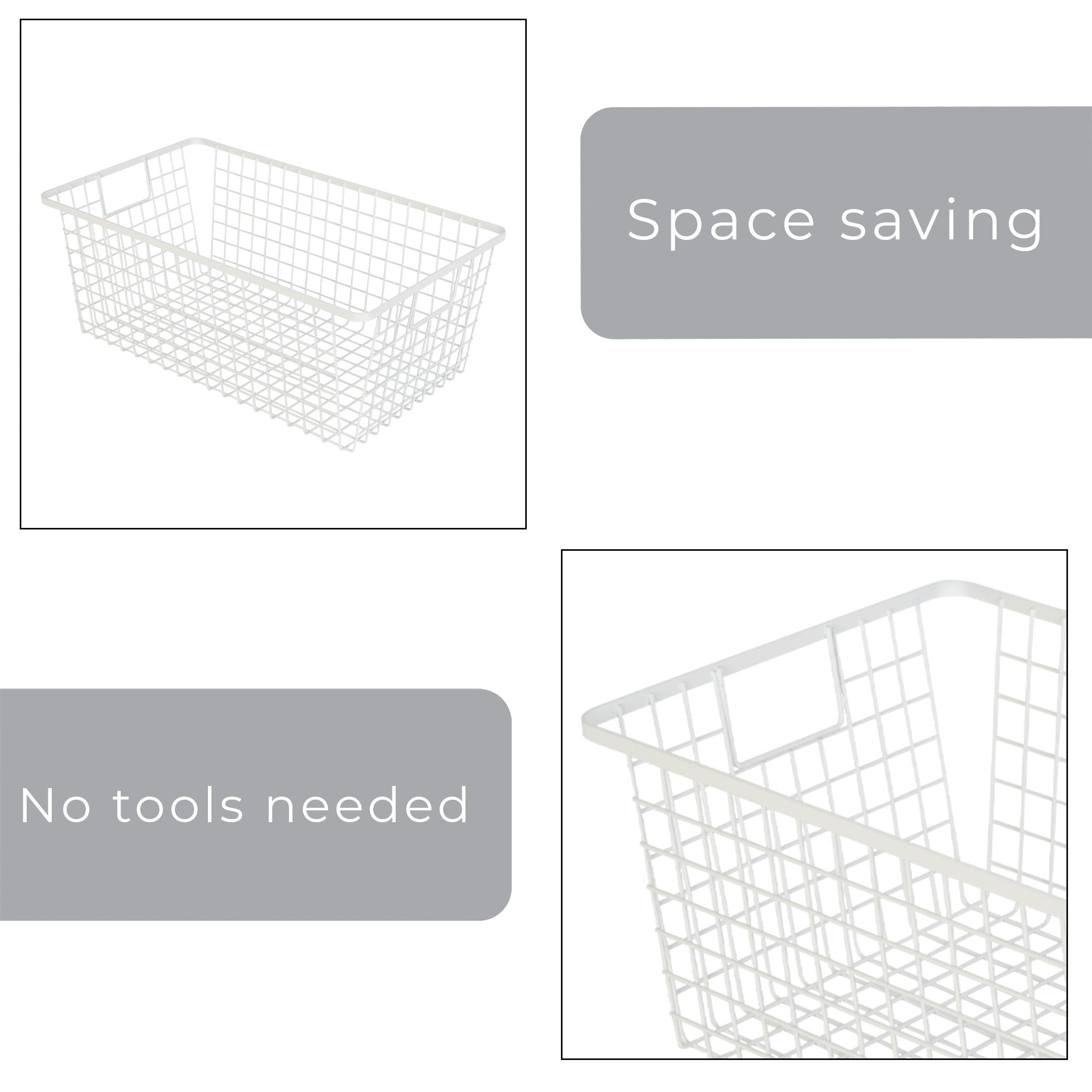 Smart Design Kitchen Nesting Baskets - 9 x 16 - Smart Design® 5
