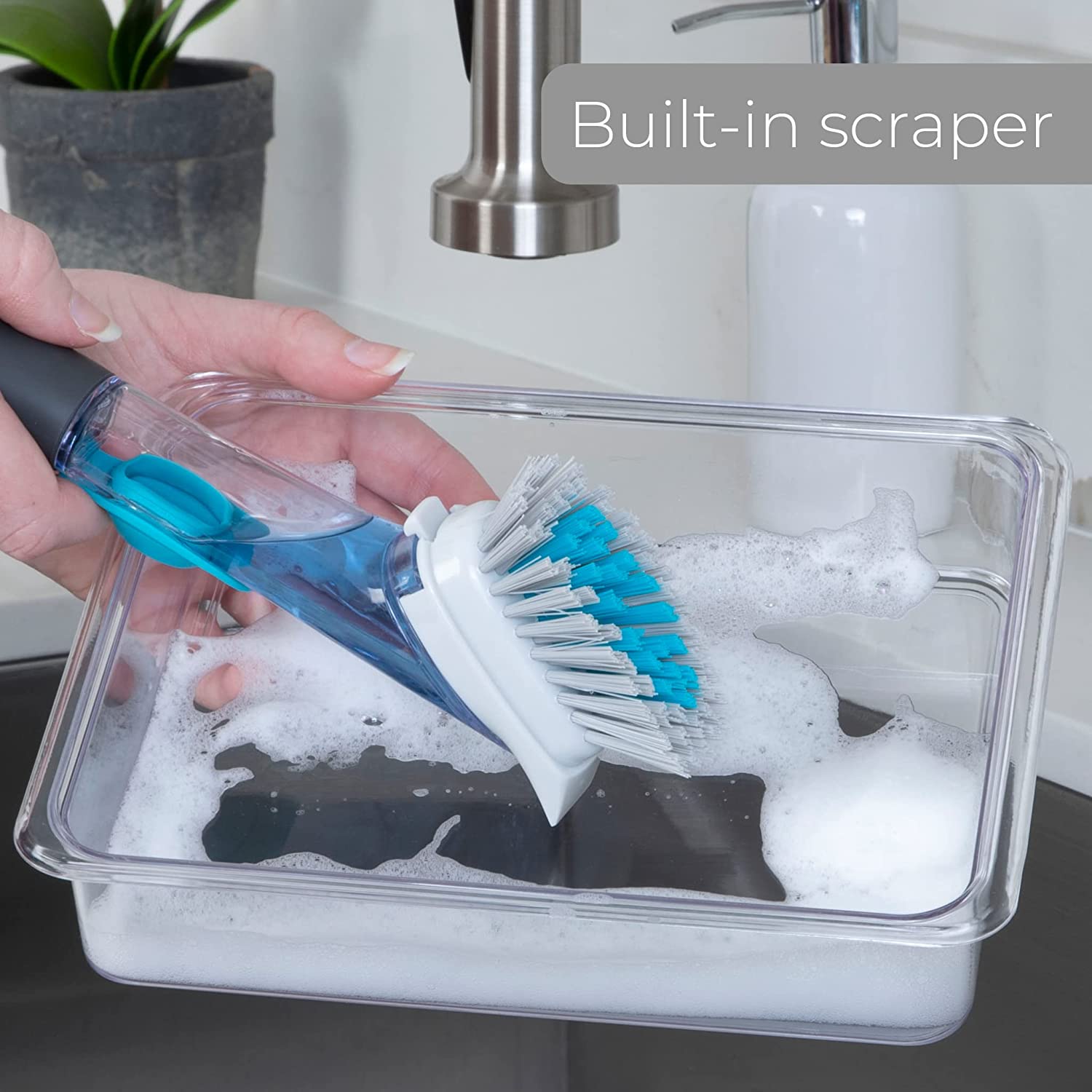 Soap Dispensing Dish Wand with Replaceable Head - Smart Design® 15