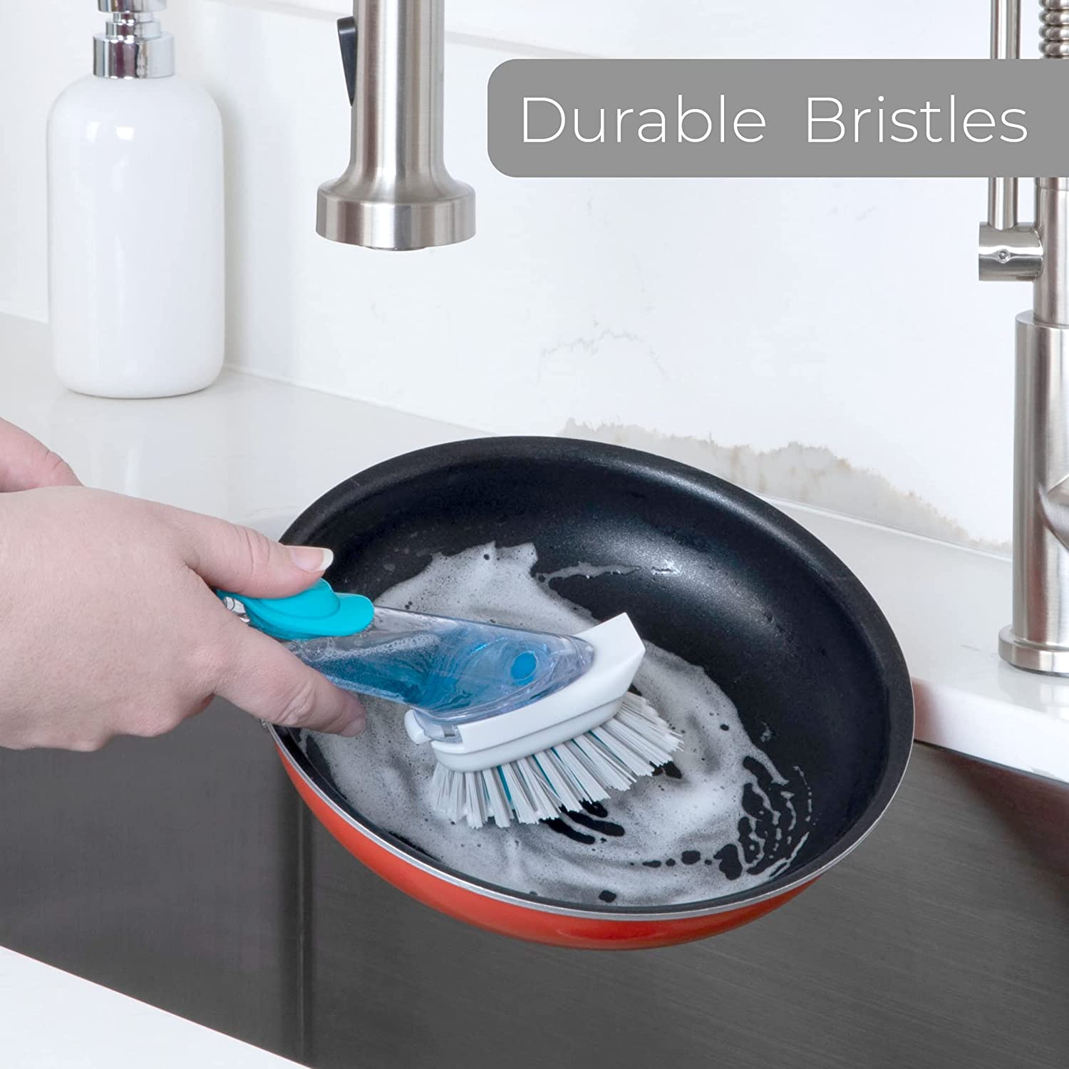 HANDHELD SOAP DISPENSER BRUSH FOR CLEANING WASHING DISH PLATE, 1