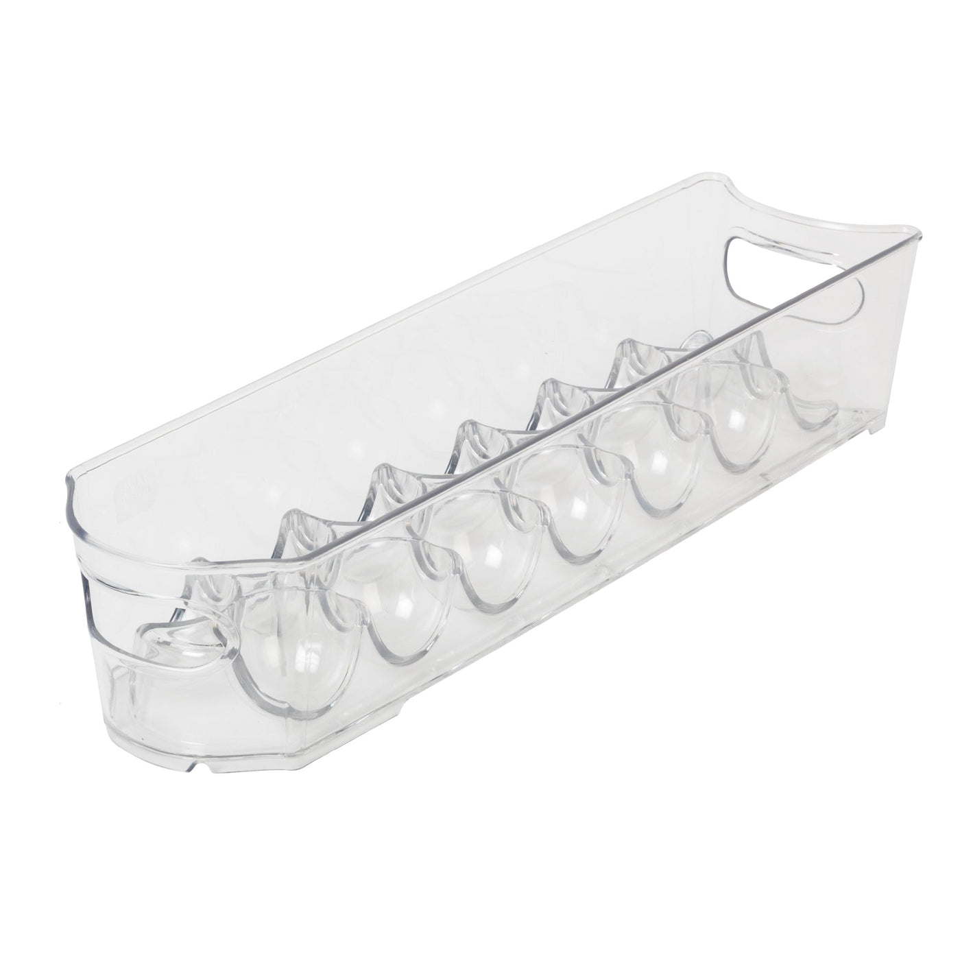 Stackable Clear Refrigerator Egg Storage Bin with Handle - 14 Egg Container - 2 pack- 4 x 14.5 inch - Smart Design® 1
