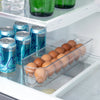Stackable Clear Refrigerator Egg Storage Bin with Handle - 14 Egg Container - 2 pack- 4 x 14.5 inch - Smart Design® 3