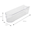 Stackable Clear Refrigerator Storage Bin with Handle - 8 pack - 4 x 14.5 inch - Smart Design® 4