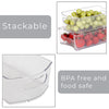 Stackable Clear Refrigerator Storage Bin with Handle - 8 pack - 6 x 10 inch - Smart Design® 5