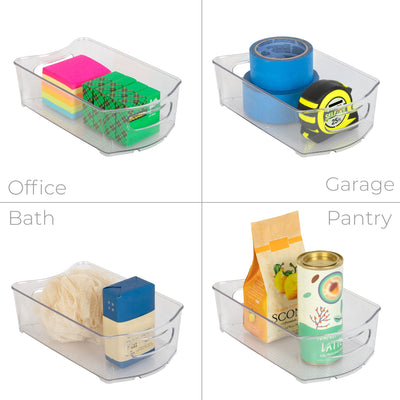 Stackable Clear Refrigerator Storage Bin with Handle - 8 pack - 6 x 10 inch - Smart Design® 6