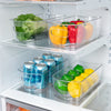 Stackable Clear Refrigerator Storage Bin with Handle - 8 pack - 6 x 12 inch - Smart Design® 3