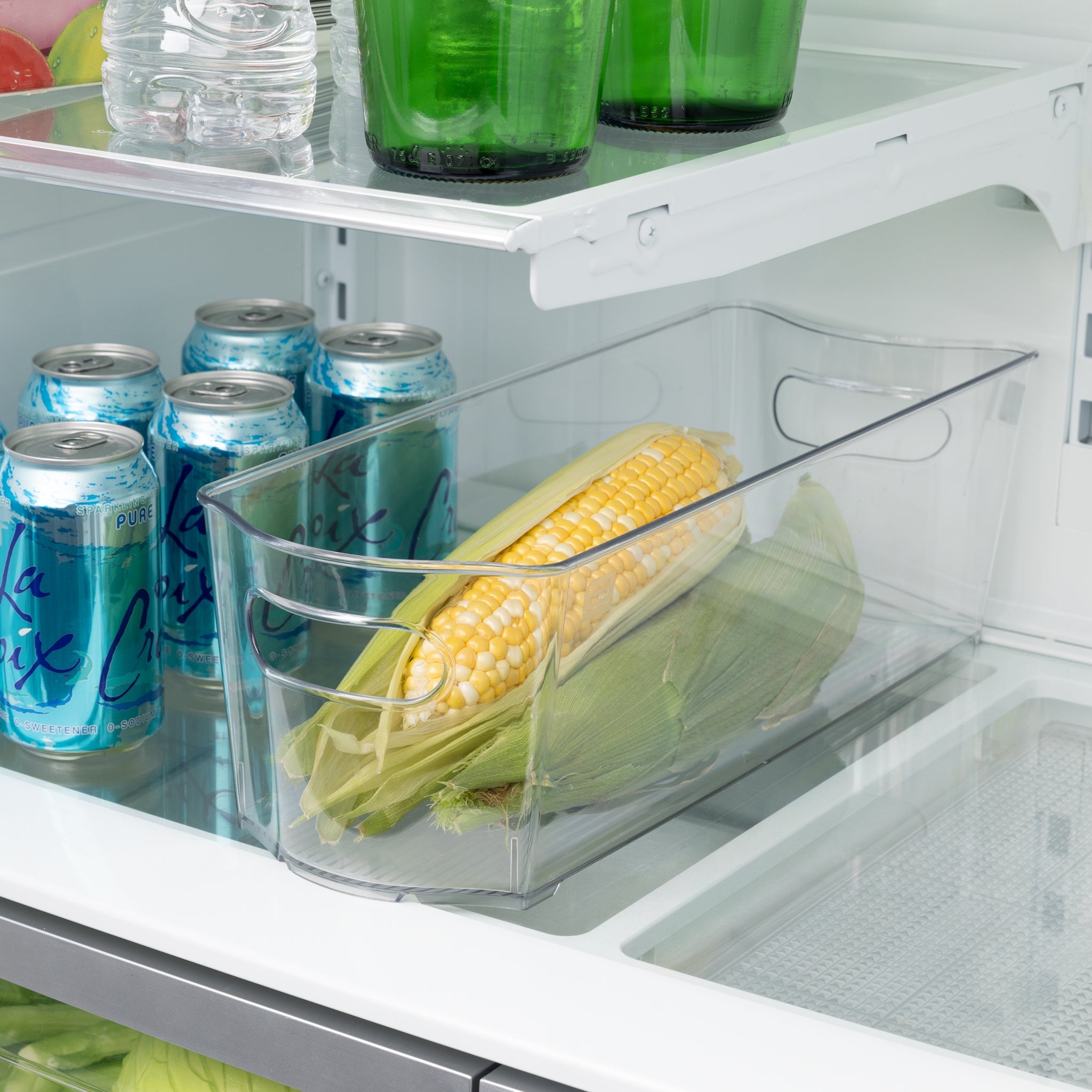 Stackable Clear Refrigerator Storage Bin with Handle - 8 pack - 6 x 16 inch - Smart Design® 3