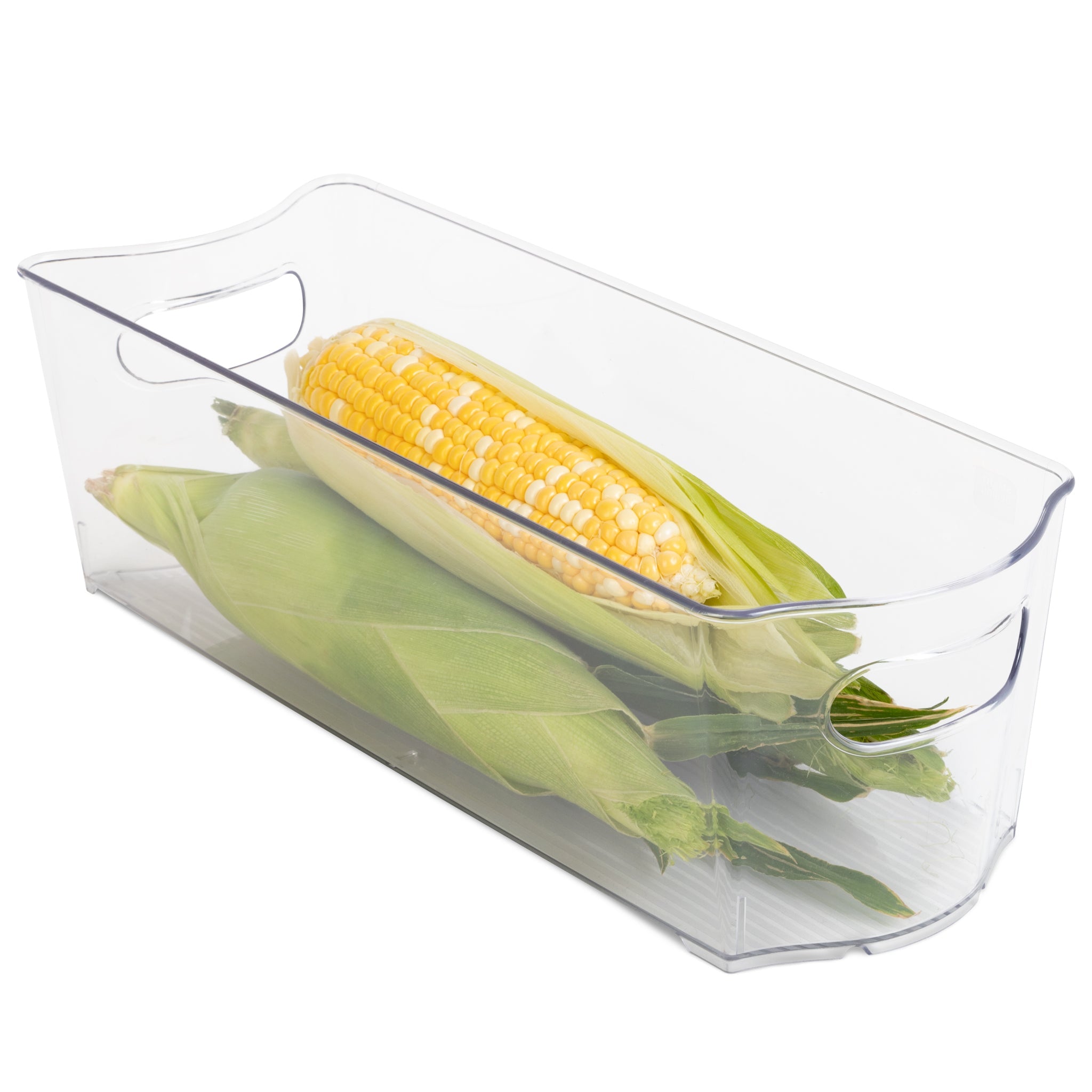 Stackable Clear Refrigerator Storage Bin with Handle - 8 pack - 6 x 16 inch - Smart Design® 2