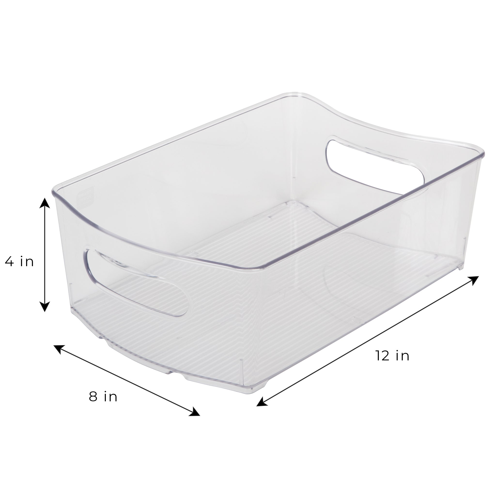 Stackable Clear Refrigerator Storage Bin with Handle - 8 pack - 8 x 12 inch - Smart Design® 4