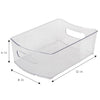 Stackable Clear Refrigerator Storage Bin with Handle - 8 pack - 8 x 12 inch - Smart Design® 4