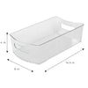 Stackable Clear Refrigerator Storage Bin with Handle - 8 pack - 8 x 14 inch - Smart Design® 4