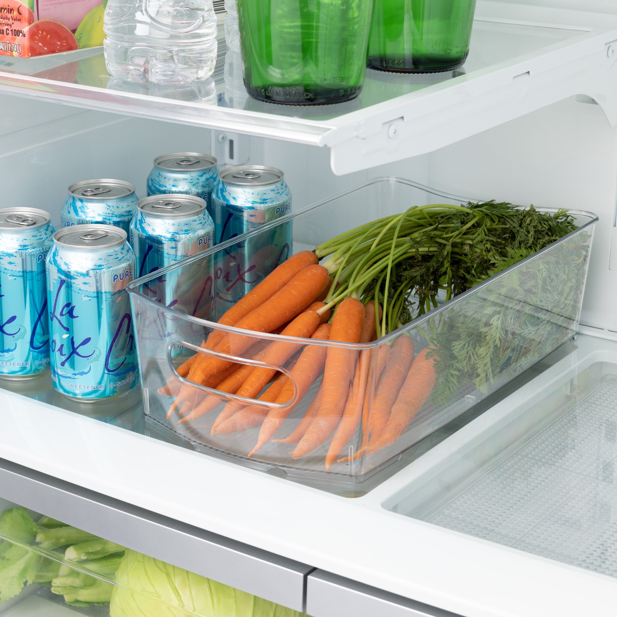 Stackable Clear Refrigerator Storage Bin with Handle - 8 pack - 8 x 14 inch - Smart Design® 3
