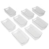 Stackable Clear Refrigerator Storage Bin with Handle - 8 pack - 8 x 14 inch - Smart Design® 1