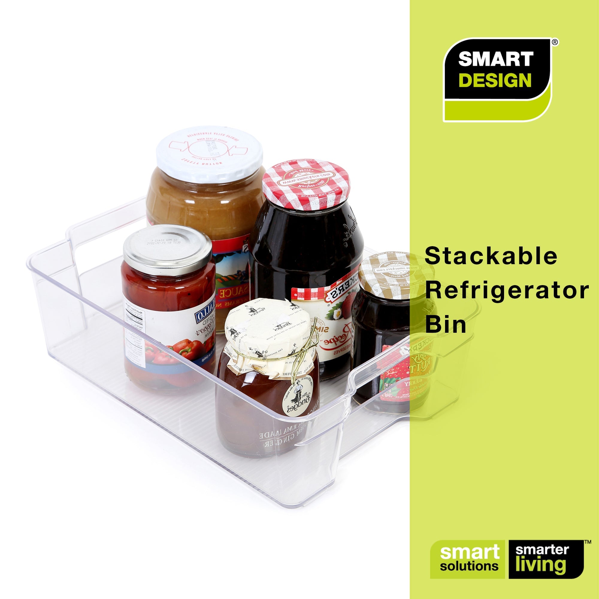 Stackable Refrigerator Bin with Handle - 8 x 12 Inch - Smart Design® 7
