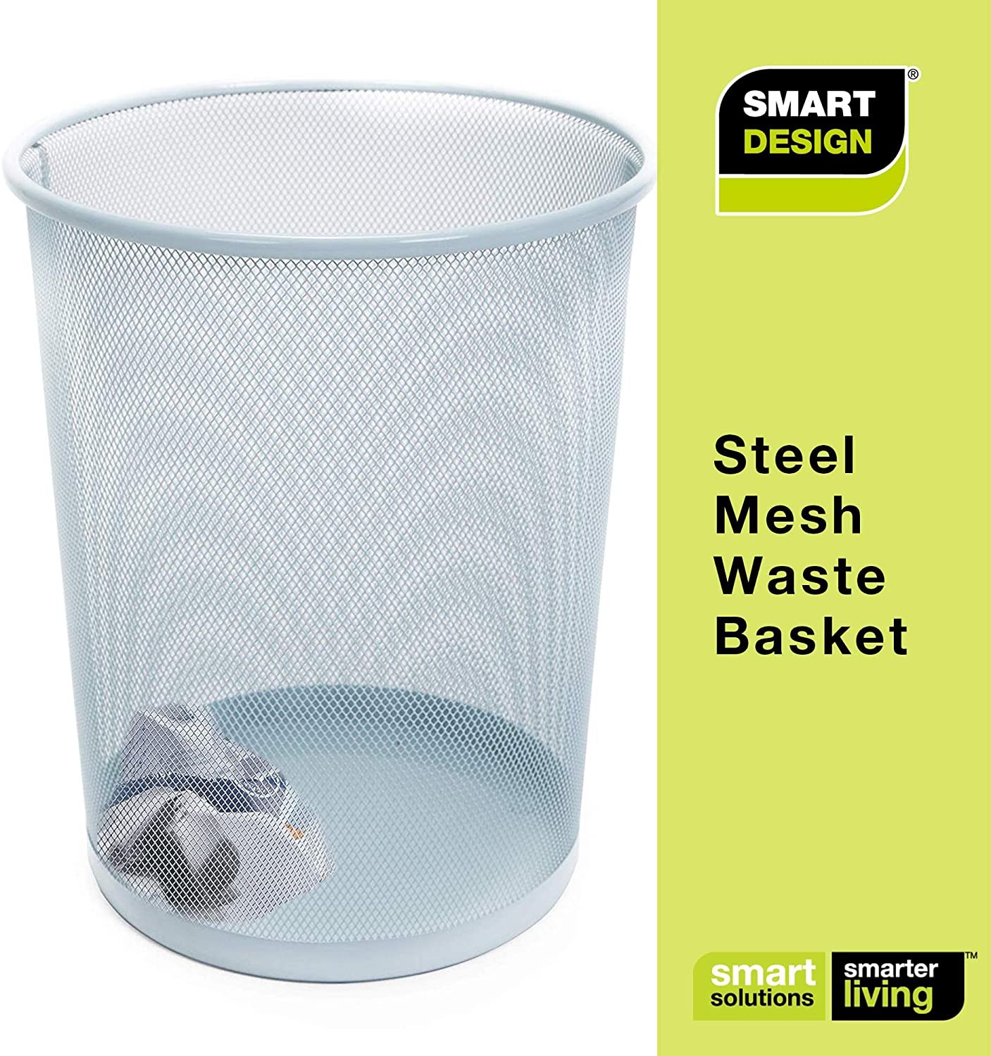 Steel Metal Mesh Waste Basket - Smart Design® 22