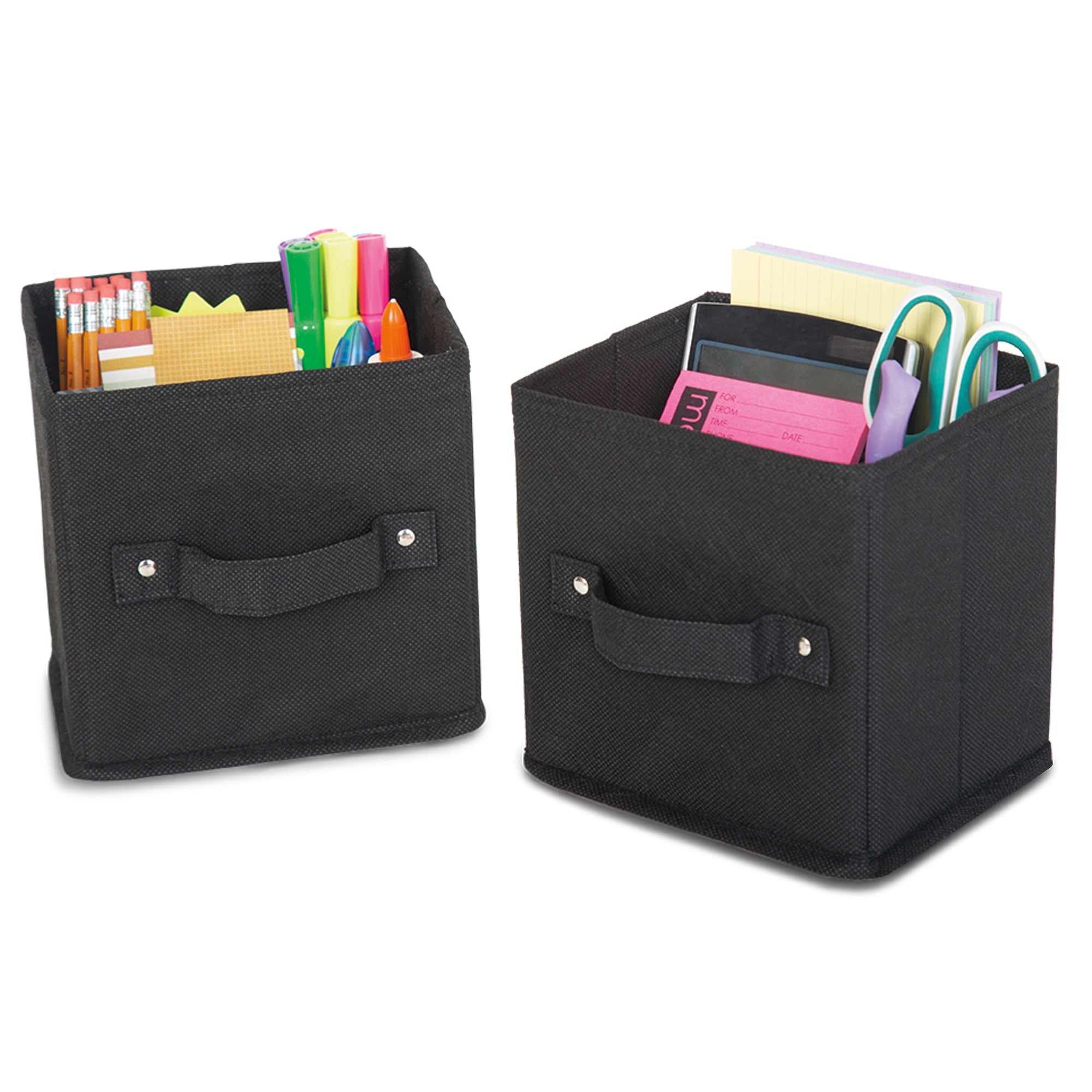 Storage Cube with Handle - 11 x 11 x 11 Inch - Black