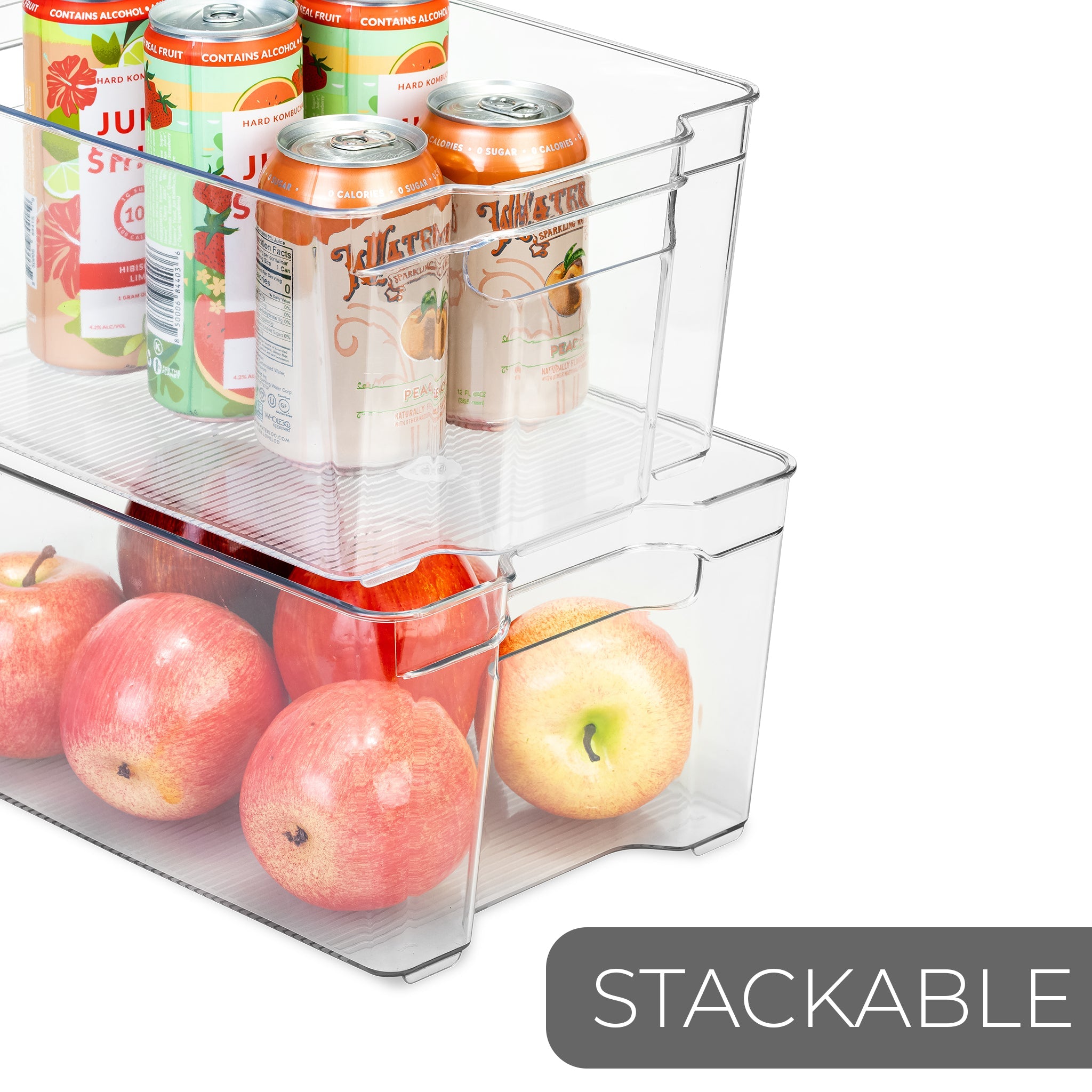 Tall Stackable Refrigerator Bin with Handle - 8 x 12 Inch - Smart Design® 4