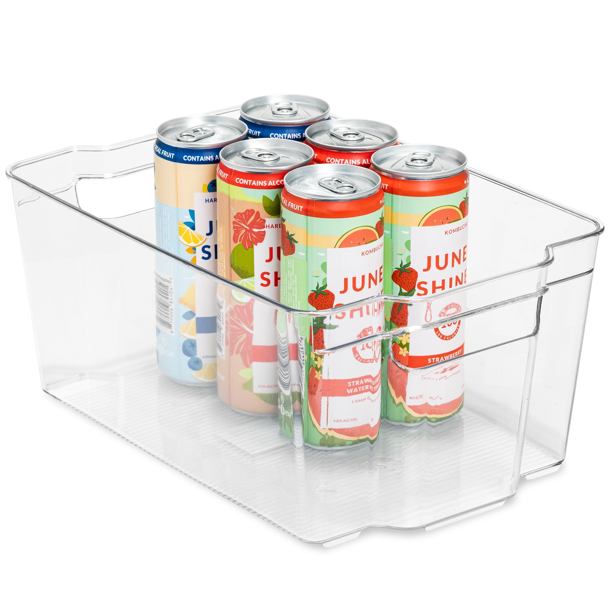 smartified Fridge Organizer Bin with Lid & Removable Dividers - Stackable  Multipurpose for Teabags, Art & Crafts - Kitchen Pantry Refrigerator Freezer