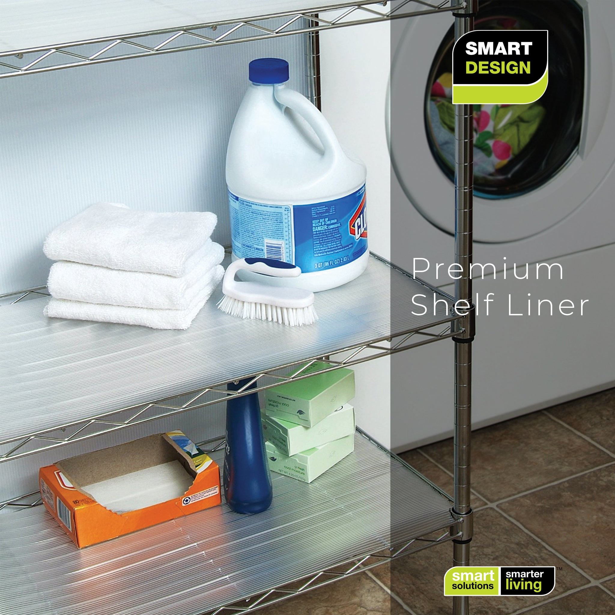 Wire Rack Shelf Liner - 18 Inch x 30 Feet - NSF Certified - Smart Design® 4